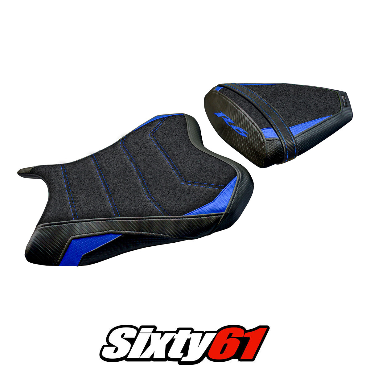 Yamaha YZF R6 2006 2007 Seat Cover Tappezzeria Ultragrip Blue Black 06 07
