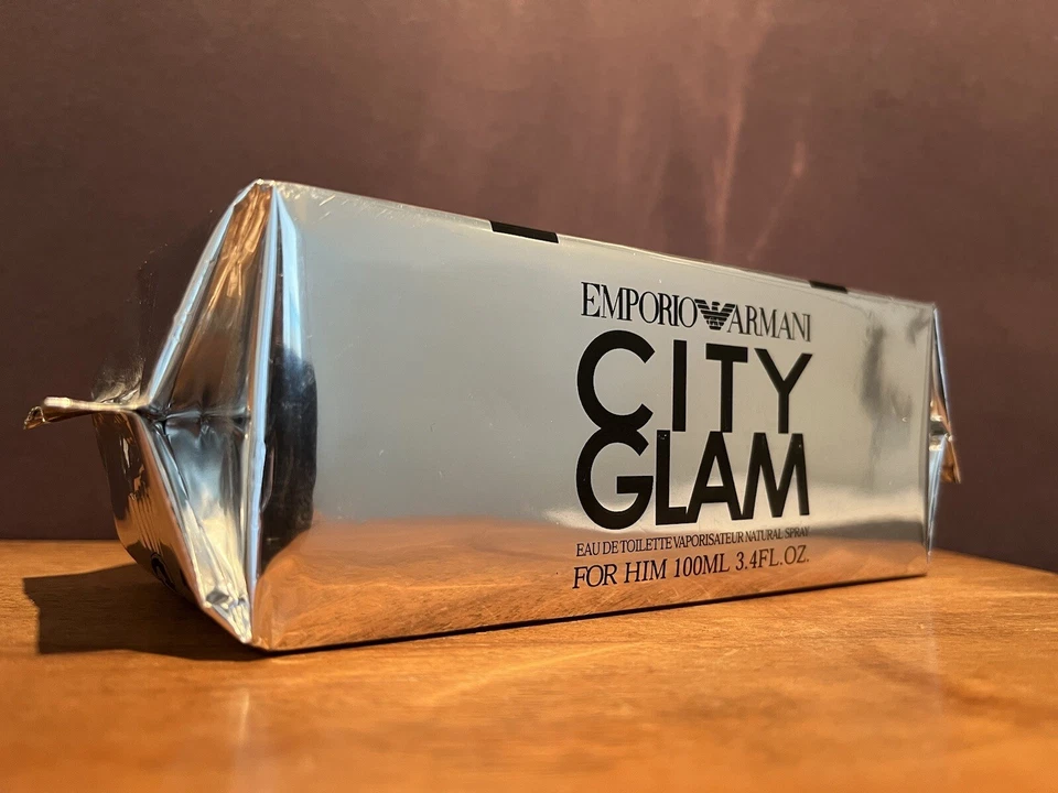 EMPORIO ARMANI CITY GLAM FOR HIM 3.4 FL. OZ. / 100 ml EDT Spray Caja SELLADA RARO Foto 4 de 4
