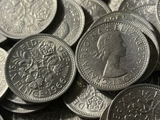 50 X 1966 sixpence coins