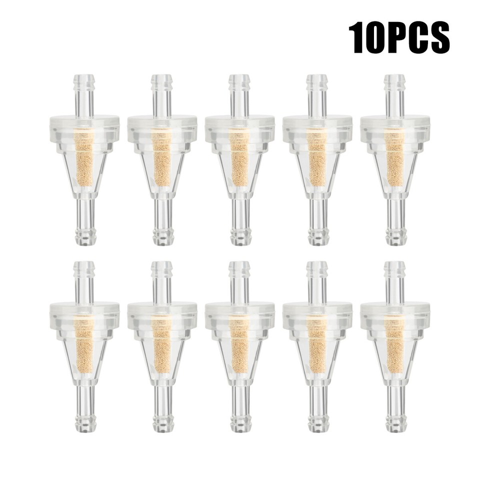 10x Motorcycle Inline Gas Fuel Filter 1/4 inch 6.3mm Fuel Line Dirt