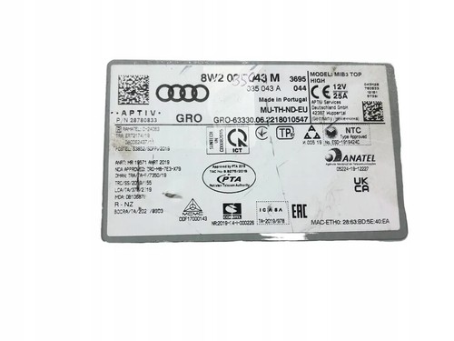 AUDI A4 B9 MODUŁ MMI MIB3 TOP 8W2035043M - Picture 2 of 7