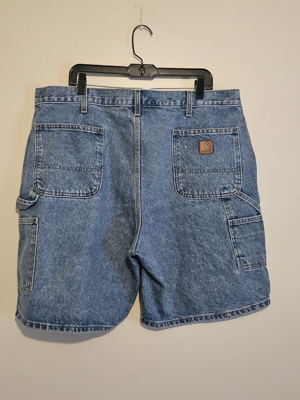 Carhartt Men’s Denim Carpenter Work Shorts Sz 40 Ligh… Gem