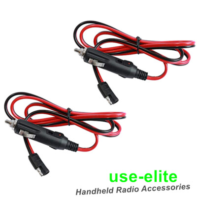 2Pcs Cigarette Lighter Adapter Cable For CDM1250 PM400 CM300 GM300 M1225