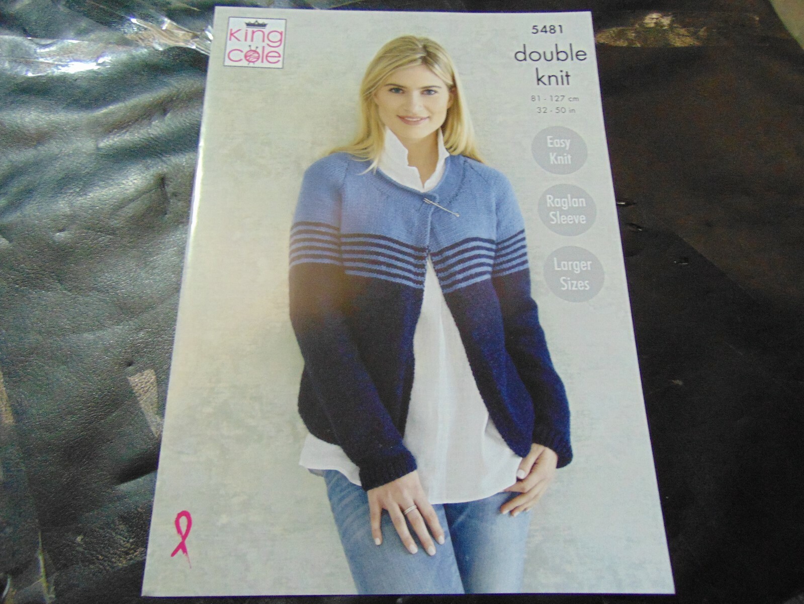 King Cole Double Knit Ladies Raglan Sleeve Cardigan, Snood & Hat Pattern 5481