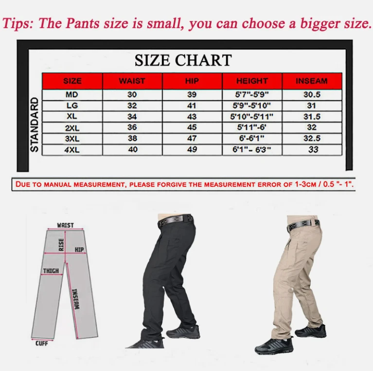 Мужские брюки-карго рабочие боевые брюки для активного отдыха походные водонепроницаемые брюки тактические - Изображение 3 из 4