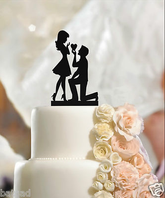 Fiance Fiancee Fiancailles Gateau Toppers Haute Qualite Acrylique Ebay
