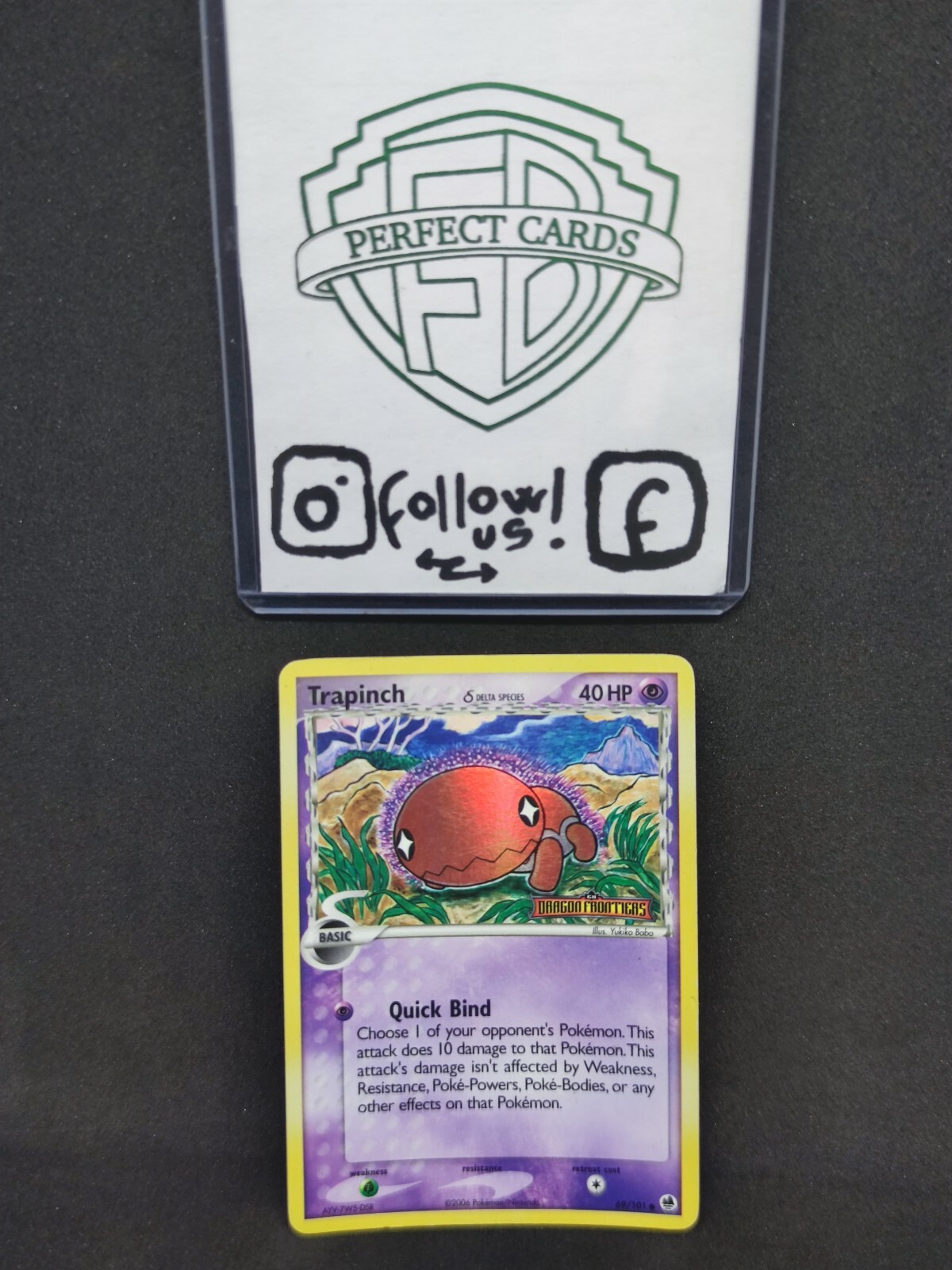 POKÉMON EX DRAGON ISLAND TRAPINCH HOLO STAMPED 69/101 LP ENG