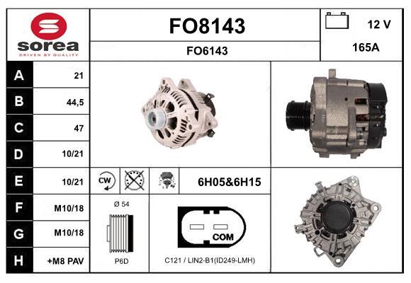 Alternateur SNRA FO8143 résout les pannes de batterie sur Ford Transit V363