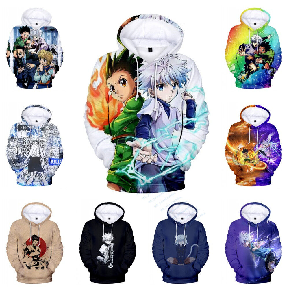 Hunter X Hunter Gon Killua Chibi Hoodie Rock And Roll Hoodies Spring Autumn  Fleece Zipper Sweatshirt Harajuku - Hoodies & Sweatshirts - AliExpress