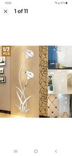 3D DIY Mirror Flower Art Removable Wall Sticker Acrylic Mural Decal Home Decor