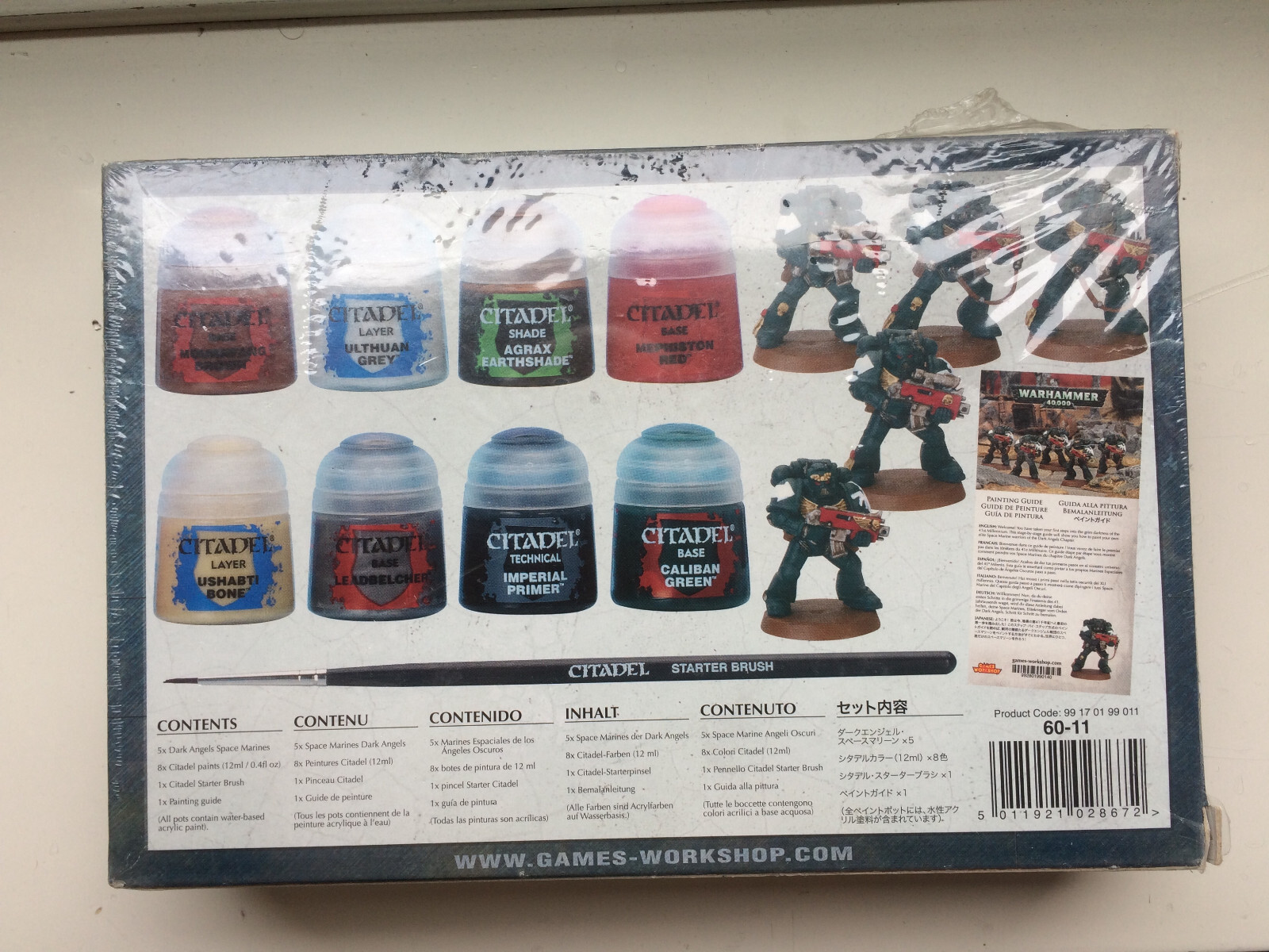 Games Warhammer 40K Paint Set Space Marine OOP plastic RARE NEW SEALED eBay