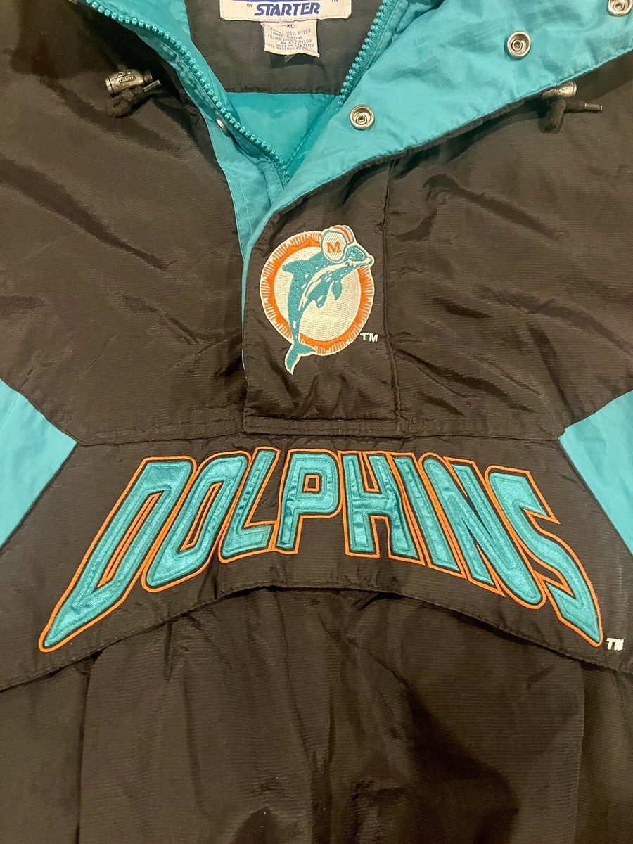 Vintage NFL 90s Miami Dolphins Jacket Pro Line Puffy Pullover by