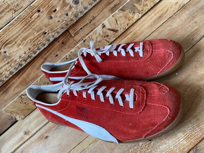 Vintage 70's-80's Puma flipper red suede low-top sneakers sz 12 | eBay