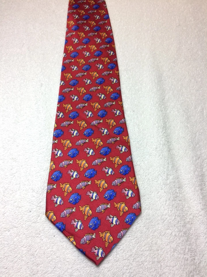 CORBATA STONEHENGE HOMBRE ROJA CON PECES DE COLORES 3,75 X 60 Foto 2 de 4