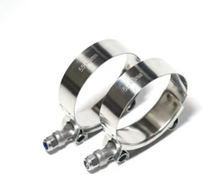 2pcs 55mm-63mm Stainless Steel T-Bolt Clamp Turbo Intake Silicone Hose Clamps