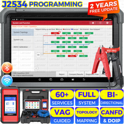 LAUNCH X431 PRO3S+ V+ PRO5 OBD2 Car Scanner Diagnostic Tool J2534 Programming