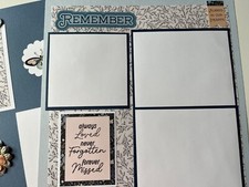 premade scrapbook pages 12x12 remembrance pages for man or woman