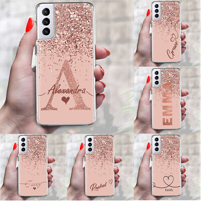 Personalised Name Phone Case For Samsung Galaxy S25 Ultra S22 S23 S24 Soft Cover