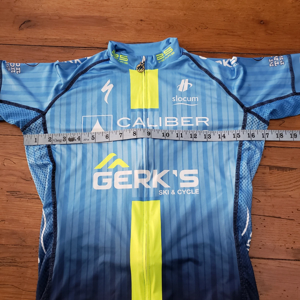 Maillot Cyclisme Femme Hincapie - Manches Courtes, Bleu, Fermeture éclair Intégrale - Taille S