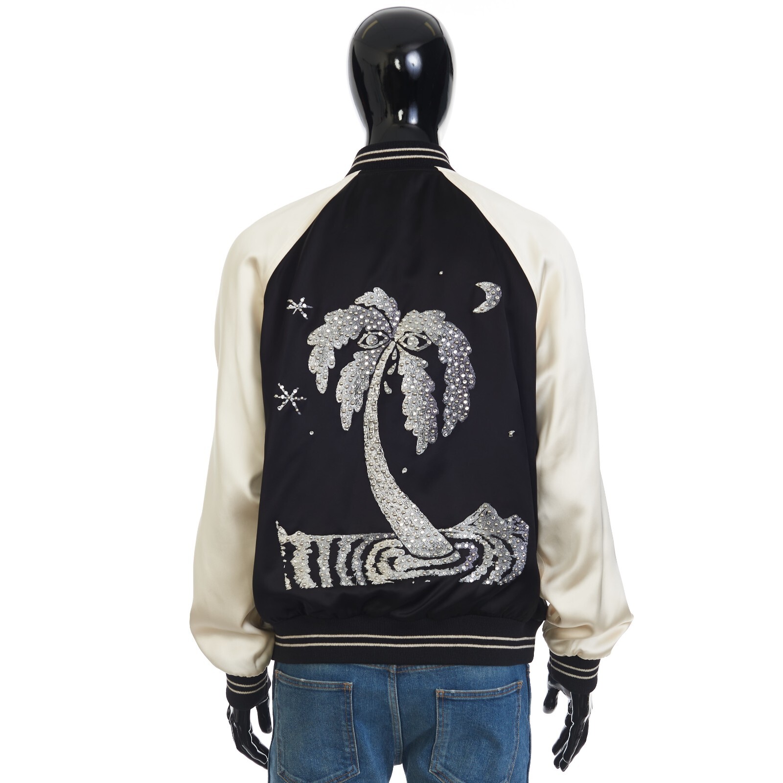 CELINE x ED BONER 3400$ Satin Teddy Jacket - Lost Paradise Embroidery, Loose Fit image 6