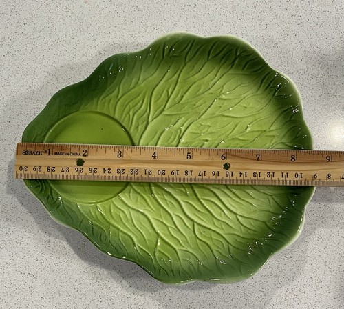 Vintage Holt Howard Kohlblatt Untertasse Teller Mittagessen 3er Set - Bild 11 von 12