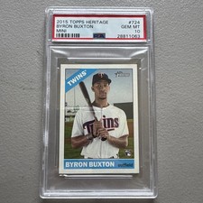 2015 Topps Heritage High Number Mini #724 Byron Buxton RC Rookie 22/100 PSA 10