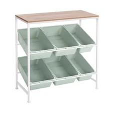 Seville Classics 6-Bin Organizer, 32.5" W x 14.2" D x 30.5" H