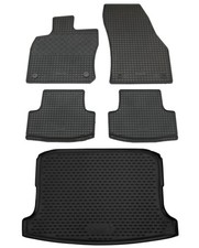 Gummi Kofferraumwanne Fußmatten für Seat Ateca 2020- Set Passform Matten Wanne
