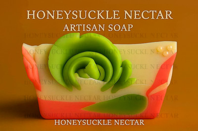 Homemade, All Natural, Peaceful Forest, Honeysuckle Nectar Artisan Soap