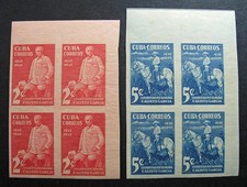 West Indies 1939 Scott #359-360 MLH OG Blocks - Scott 2010 Catalogue $8.40!