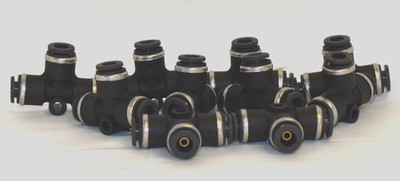 MHDB8002C DOT Push Lock Composite Union Tee Fitting, 1/4 In. Tube Size - (10)