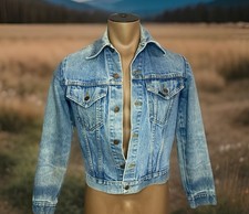 Vtg 60s Sears Roebucks Western Wear Trucker Denim Jacket Mens Thrashed