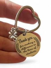 Teacher Gift Keychain Thank You for Making A Difference in The Lives of Students