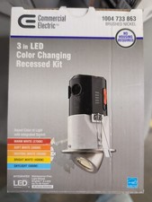 Commercial Electric 1-Pack 3" LED Gimbal Recessed Downlight 2700K-5000K Brushed
