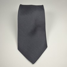 Calvin Klein Men's Neck Tie Navy Blue/Gray Solid Silk 59 x3.25