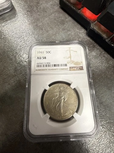 1941 Walking Liberty Half Dollar, NGC AU58