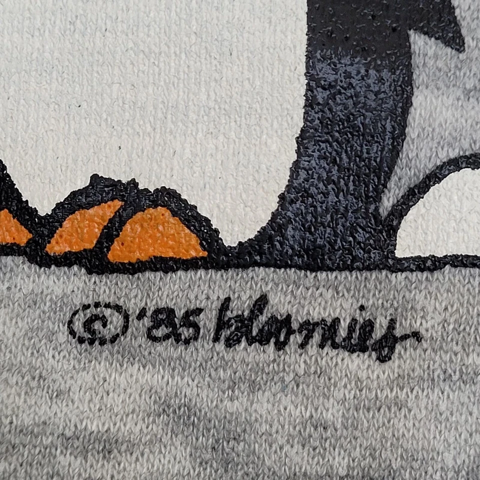 Sudadera vintage 1985 Penguin para mujer mediana 19x21 gris Foto 3 de 4