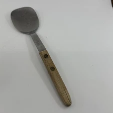 Warco Stainless Scoop Serving Spoon Wooden handle 9” Long Japan