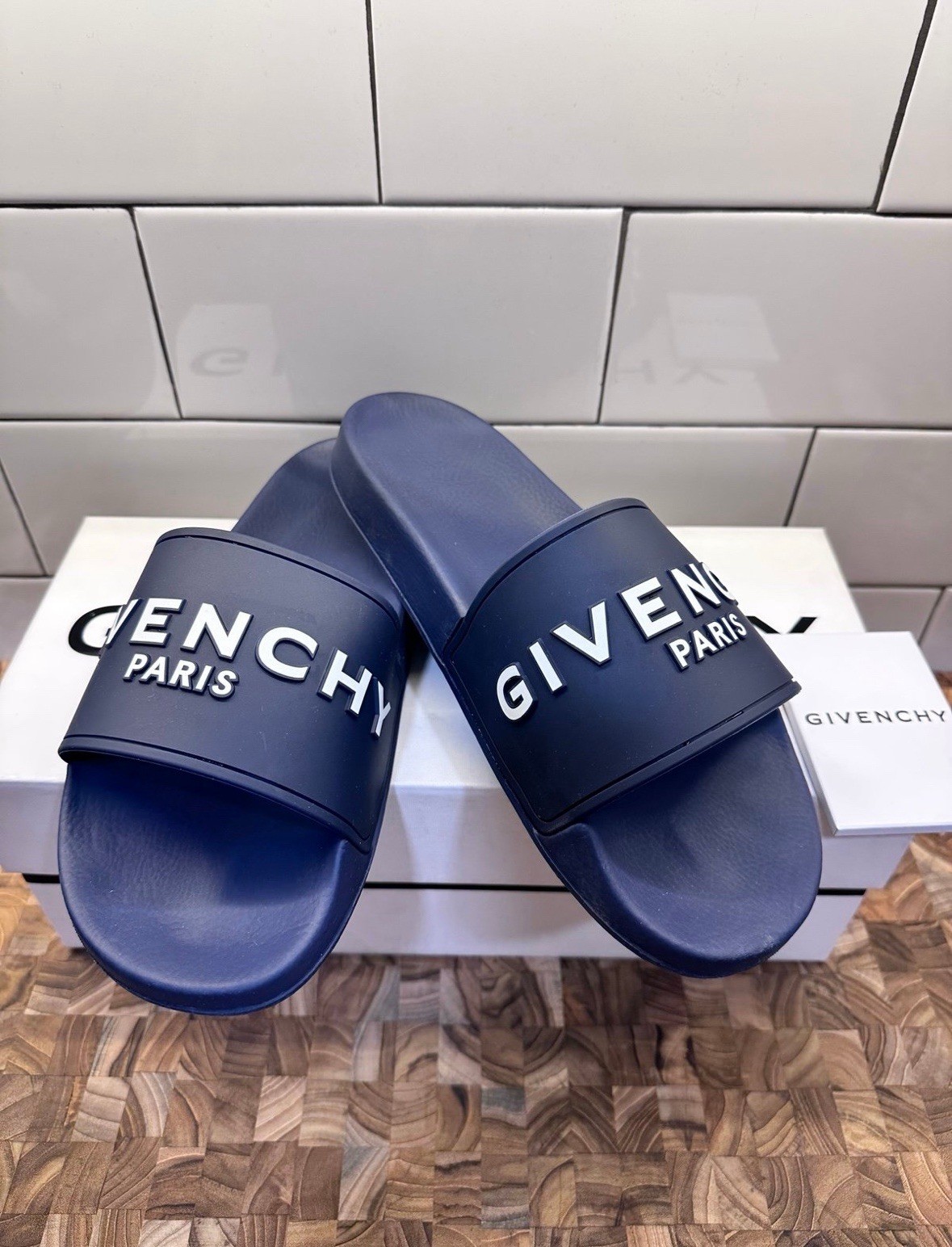 APL Givenchy Sandalo Uomo Parigi Slide Navy 10 US 43