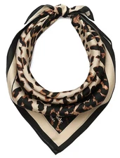 KATE SPADE DOWNTOWN LEOPARD SILK BANDANA SCARF:NWT LEOPARD MOTIF