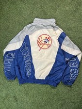 Vintage 90s Genuine Merchandise New York Yankees Tape Windbreaker L
