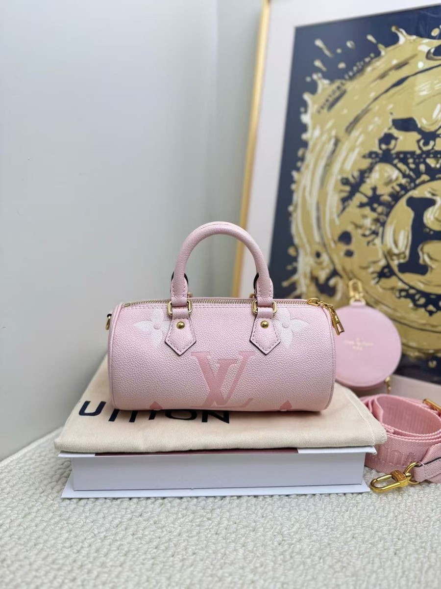 Louis Vuitton Papillon BB Bag Sakura Pink Empreinte Leather Gold