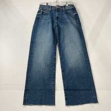 MOTHER The Rambler Zip Ankle Fray Jeans Women's Size 27 Medium Denim