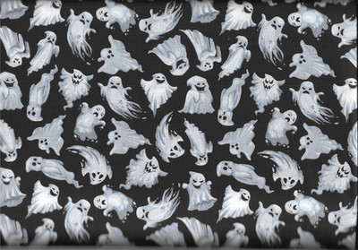 100% cotton Halloween Fabric ''Eerie Ghosts''   by MDG Fabrics