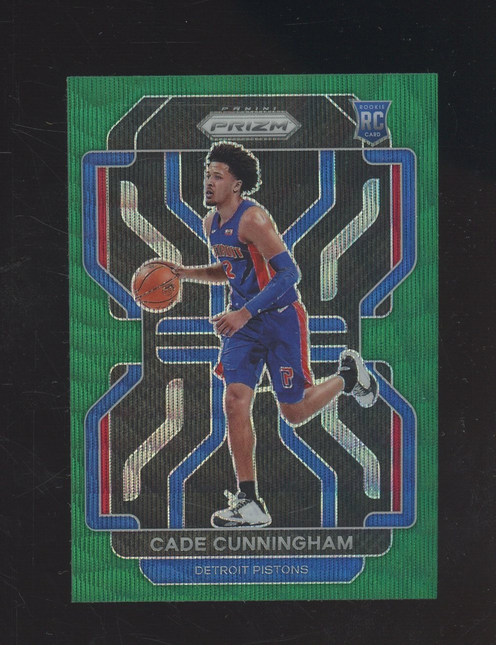 2021-22 Panini Prizm Green Wave #282 Cade Cunningham Pistons RC Rookie