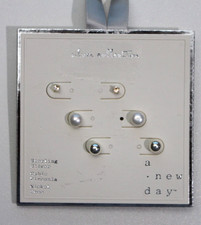 A New Day Sterling Silver Cubic Zirconia Stud Earring 3pc Set