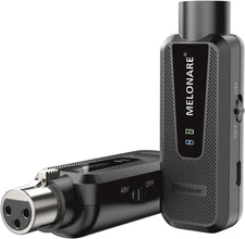 UHF 900MHz XLR Wireless Audio Transmitter Receiver 164ft +48V Phantom Power