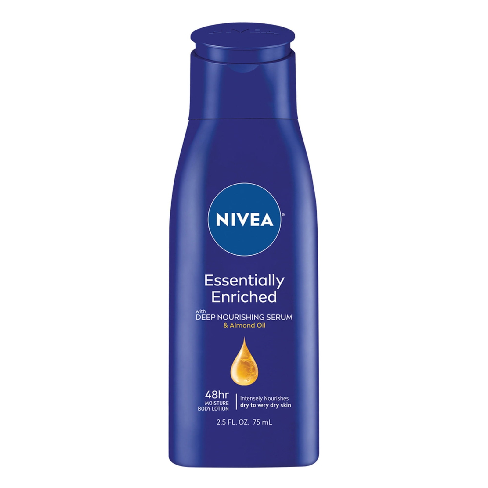 NIVEA Essentially Enriched Deep Nourishing Almond Oil Body Lotion 2.5oz (3 Pack)