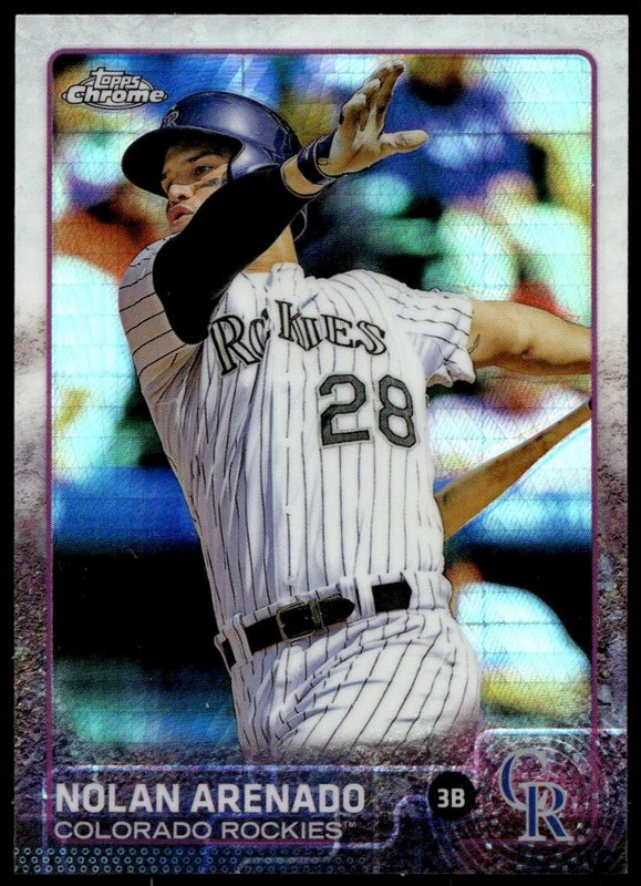 2015 TOPPS CHROME NOLAN ARENADO 66 MINT PRISM REFRACTOR COLORADO ROCKIES