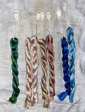 Assorted Hand Embroidery Floss Thread Skeins Lot, Numbered Tags, Multicolor